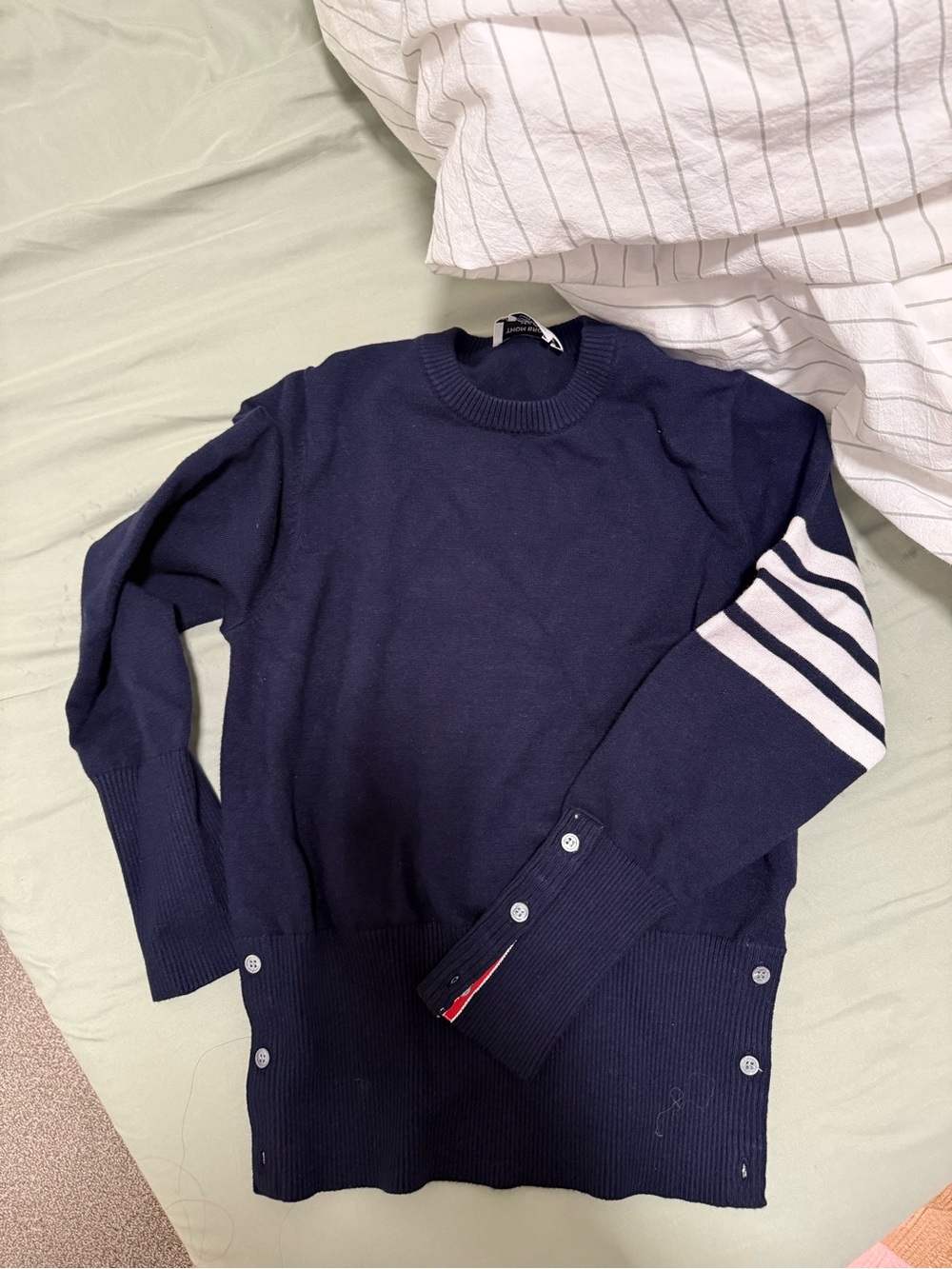 Thom Browne Navy Crewneck Sweater